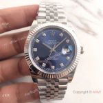 (EW) Copy Rolex Datejust II Jubilee Watch SS Blue Diamond Face Caliber 3255